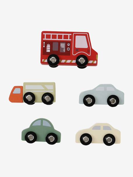 Mini renbaan + 5 auto's beige - vertbaudet enfant 