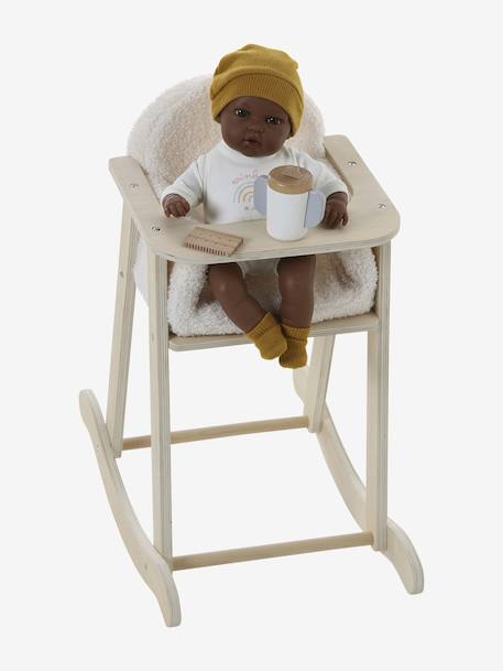 Chaise haute à bascule poupon en bois FSC® bois - vertbaudet enfant 