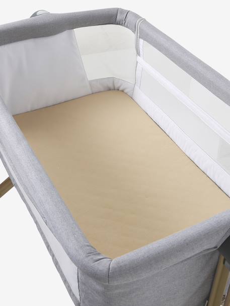 Lot de 2 housses pour berceau et cododo en coton bio* blanc+blanc imprimé+écru+marine/écru - vertbaudet enfant 