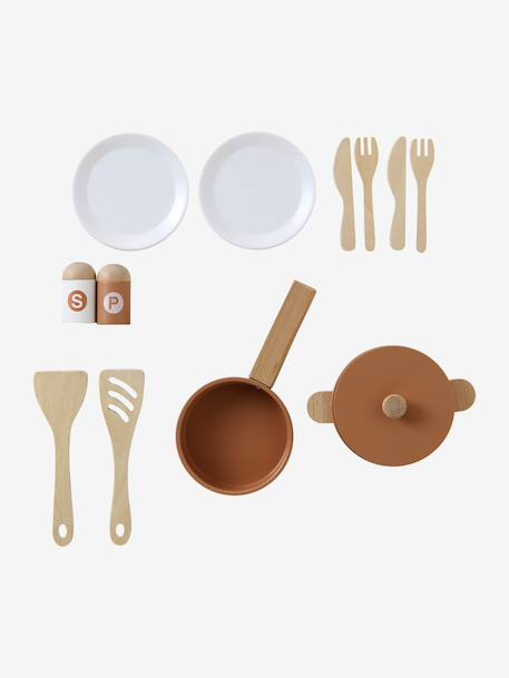 Set d'ustensiles de cuisine caramel en bois FSC® caramel - vertbaudet enfant 