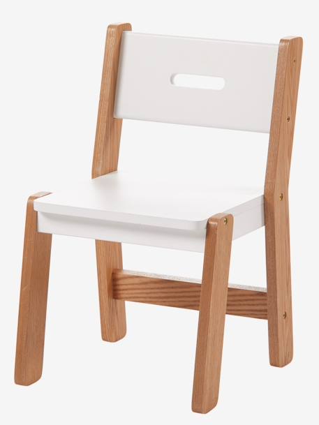 Chaise maternelle, assise 30 cm LIGNE ARCHITEKT BLANC/BOIS - vertbaudet enfant 