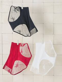 Zwangerschapskleding-Lingerie-Set van 3 slipjes voor zwangere vrouwen van geborduurd kant