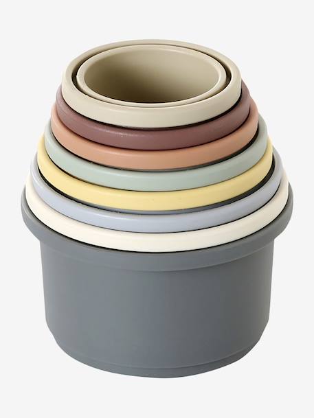 Stapelbekers van zacht plastic meerkleurig - vertbaudet enfant 