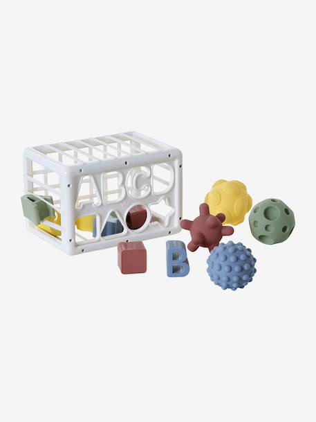 Boîte à formes avec élastiques blanc - vertbaudet enfant 