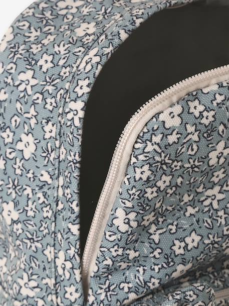 Gebloemde rugzak voor kleutermeisje animatie teddybeer oren saliegroen - vertbaudet enfant 