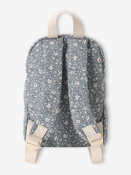 Gebloemde rugzak voor kleutermeisje animatie teddybeer oren saliegroen - vertbaudet enfant 