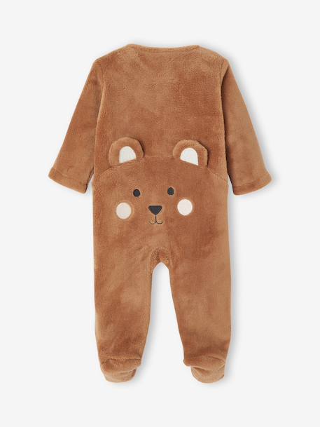 Surpyjama naissance animal ou coeur chocolat+écru - vertbaudet enfant 