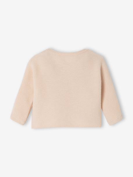 Brassière bébé en coton et laine beige chiné+blanc+rose+vert d'eau - vertbaudet enfant 