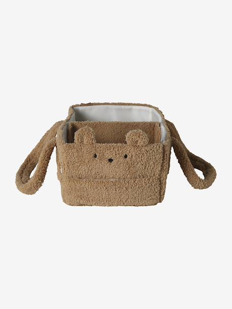 Panier de rangement 2 compartiments beige - vertbaudet enfant 