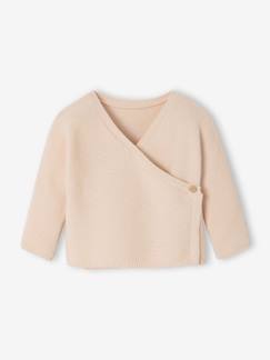 Bébé-Pull, gilet, sweat-Brassière bébé naissance tricot point mousse coton et laine