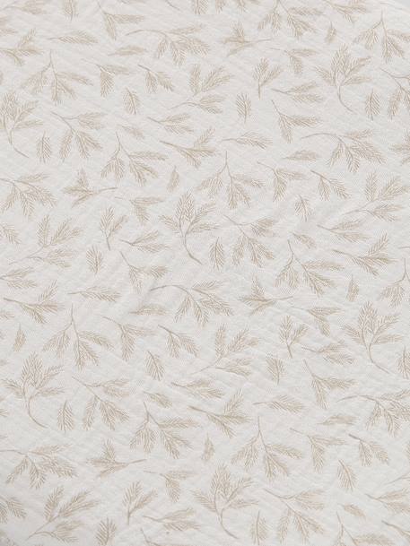 Housse pour couffin en gaze de coton beige imprimé+blanc+bleu grisé+rose imprimé - vertbaudet enfant 