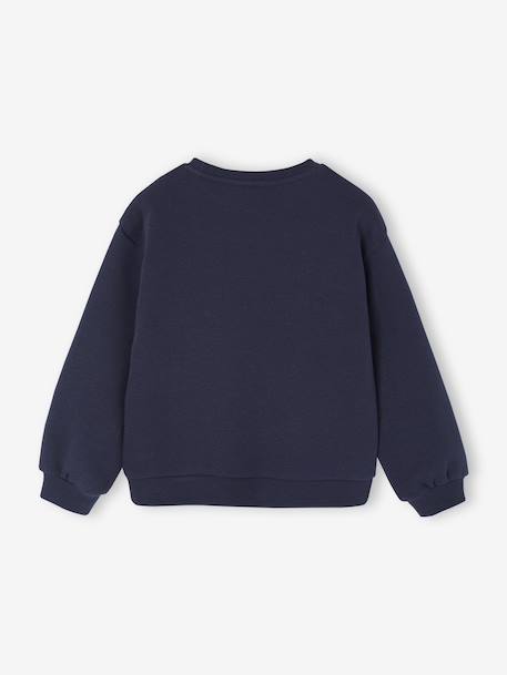 Sweat fille motif imprimé encre+vanille+vert de gris - vertbaudet enfant 