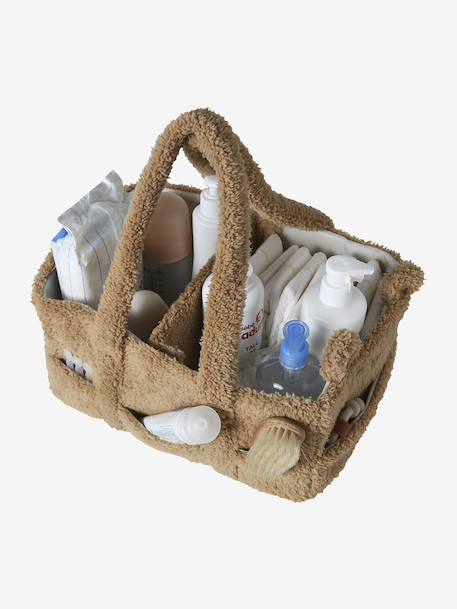 Panier de rangement 2 compartiments beige - vertbaudet enfant 