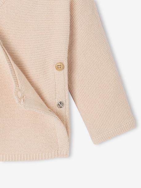 Brassière bébé en coton et laine beige chiné+blanc+rose+vert d'eau - vertbaudet enfant 