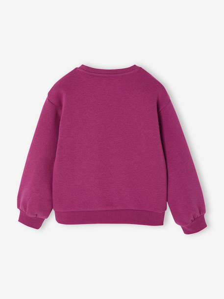 Sweat fille motif imprimé anthracite+corail+encre+pivoine+sauge+vanille+violet+violine - vertbaudet enfant 