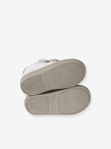 Baskets bébé garçon synthétique à scratchs écru - vertbaudet enfant 