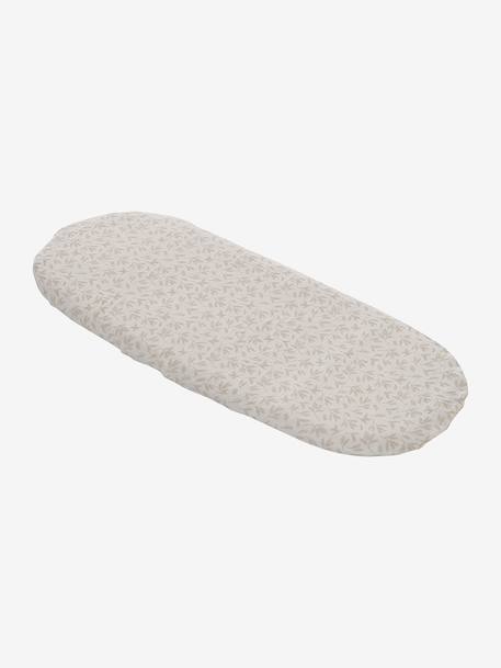 Hoes voor draagwieg van katoengaas beige, bedrukt+grijsblauw+roze, bedrukt+wit - vertbaudet enfant 