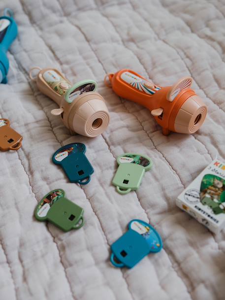 Lampe projecteur à histoires Kidyslide - bleu+terracotta - vertbaudet enfant 