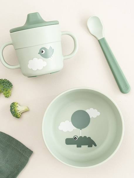 Set eerste maaltijd Foodie DONE BY DEER groen - vertbaudet enfant 
