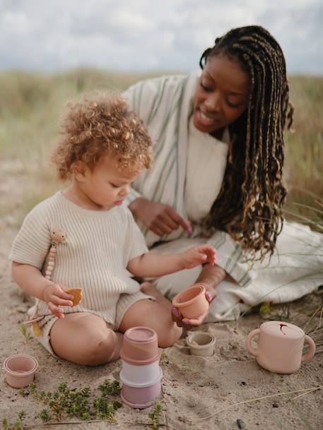 Tour à empiler - multicolore+rose+vert - vertbaudet enfant 