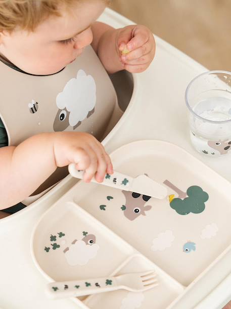 Bord met 3 vakken DONE BY DEER zandbeige - vertbaudet enfant 