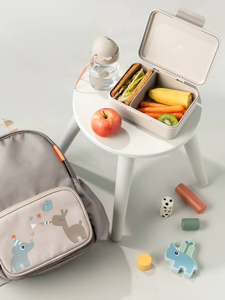 Broodtrommel met scheidingswand DONE BY DEER groen+zandbeige - vertbaudet enfant 