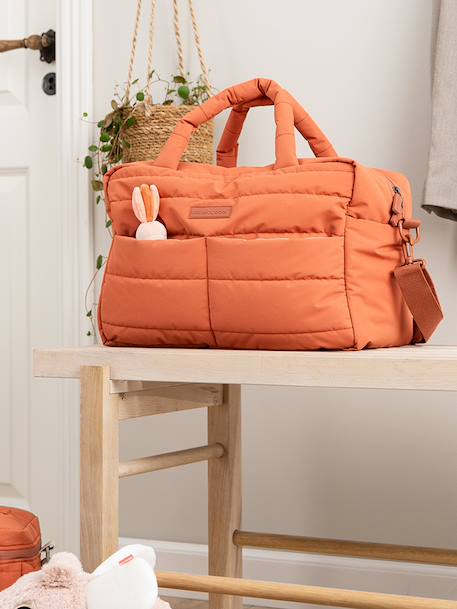 Sac à langer matelassé orange+sable+vert - vertbaudet enfant 