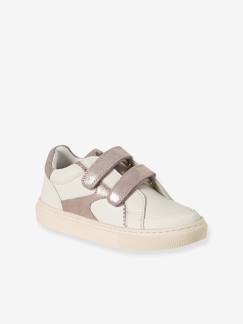 Chaussures-Chaussures fille 23-38-Baskets, tennis-Baskets enfant fille cuir à scratchs
