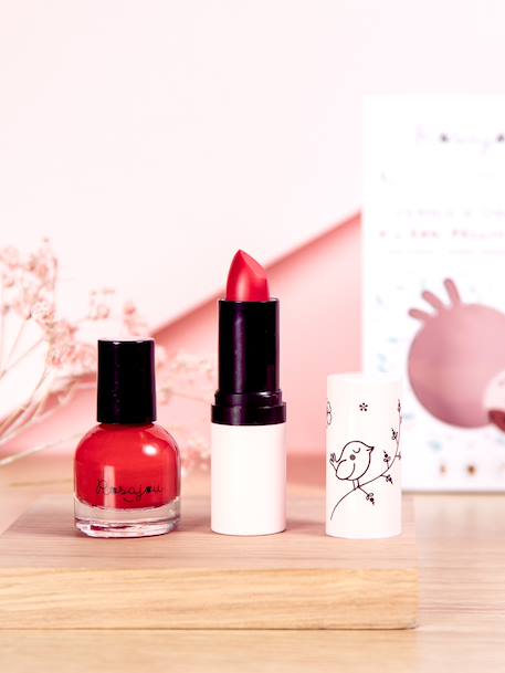 Duo Rouge à lèvres + vernis assorti rouge - vertbaudet enfant 