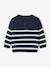 Gestreept baby trui van tricot karamel+marineblauw - vertbaudet enfant 