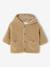 Manteau bébé en sherpa avec doublure imprimée 'léopard' beige - vertbaudet enfant 
