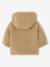 Sherpa jas voor baby's met 'luipaard' printvoering beige+oudroze - vertbaudet enfant 