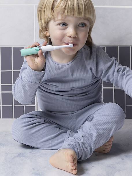 Elektrische tandenborstel 1e leeftijd MATCHSTICK MONKEY beige+groen - vertbaudet enfant 