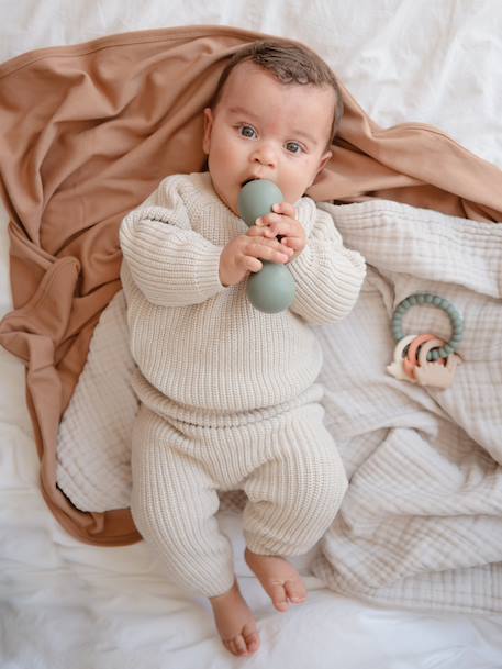 Hochet en silicone bleu - vertbaudet enfant 
