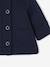 Manteau à capuche bébé fille drap de laine gris clair chine+marine - vertbaudet enfant 