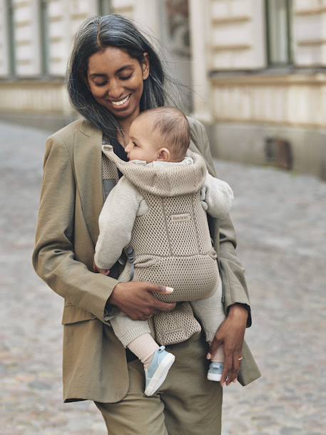Porte-bébé physiologique BabyBjörn Move Mesh 3D ANTHRACITE+beige - vertbaudet enfant 