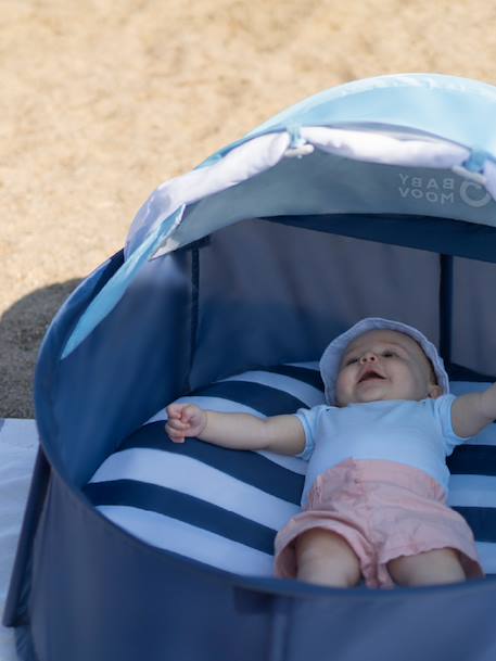Babyni Aire de Jeux & lit d'appoint Anti-UV FPS 50+ Marinière bleu blanc - vertbaudet enfant 