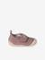 Soepele babyslofjes met klittenband goud+oudroze - vertbaudet enfant 