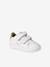 Baskets met klittenband van leer baby goud+wit - vertbaudet enfant 