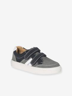 Chaussures-Chaussures garçon 23-38-Baskets enfant garçon cuir à scratchs