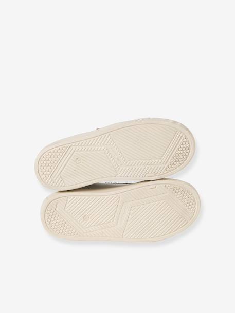 Baskets enfant fille cuir à scratchs écru+lot blanc - vertbaudet enfant 