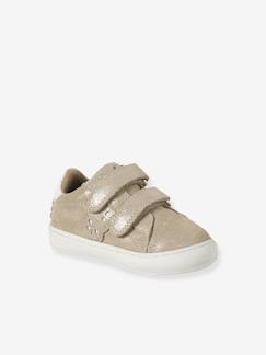 -Baskets bébé fille cuir à scratchs