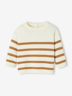 Jongens-Trui, vest, sweater-Gestreept baby trui van tricot