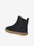 Chelsea boots met rits en elastiek van leer voor baby marineblauw - vertbaudet enfant 