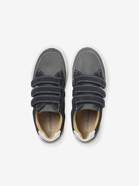 Baskets enfant garçon cuir à scratchs lot gris - vertbaudet enfant 