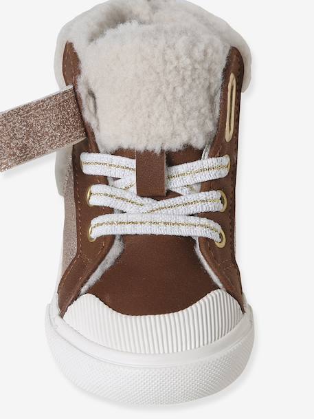 Baskets bébé fille synthétique fourrées lot marron - vertbaudet enfant 