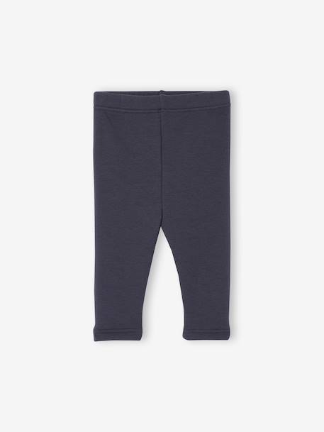 Gevoerde baby legging in fleece mesh nachtblauw+roze (poederkleur) - vertbaudet enfant 