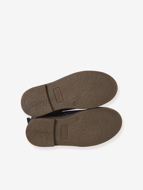 Boots enfant fille cuir et glitter zippées marine - vertbaudet enfant 