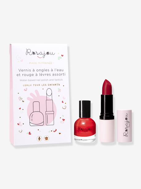 Duo Rouge à lèvres + vernis assorti rouge - vertbaudet enfant 