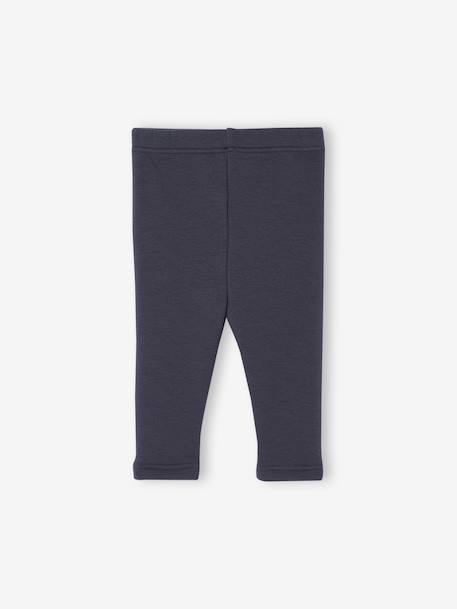 Legging bébé doublé en maille polaire bleu nuit+rose poudré - vertbaudet enfant 